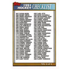 Checklist 397-528 - 1991-92 Topps No.528