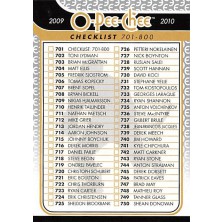 Checklist 701-800 - 2009-10 O-Pee-Chee No.701