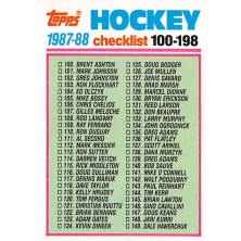 Checklist 100-198 - 1987-88 Topps No.198