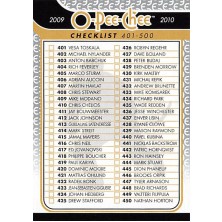Checklist 401-500 - 2009-10 O-Pee-Chee No.500