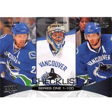 Sedin Daniel, Luongo Roberto, Kesler Ryan - 2011-12 Upper Deck No.199