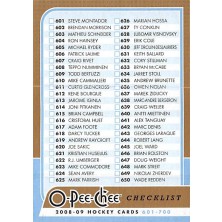 Checklist 601-700 - 2008-09 O-Pee-Chee No.700