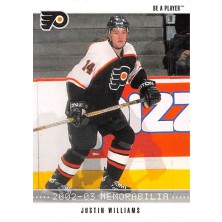 Williams Justin - 2002-03 BAP Memorabilia No.156