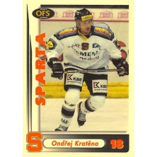 Kratěna Ondřej - 2001-02 OFS Insert RED žlutá No.RE19D